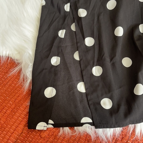Anthropologie Pleione Black & White Polka Dot Long Vest Duster Size Medium - Picture 9 of 15
